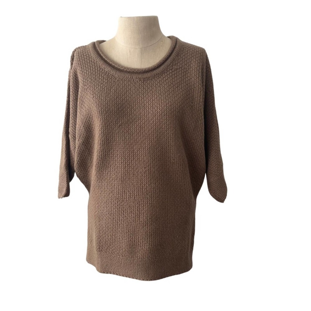 Women's Brown Crew Neck Sweater